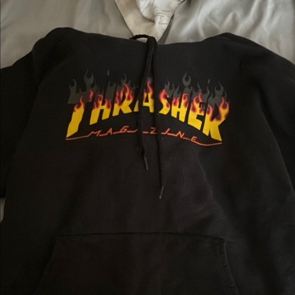 Thrasher Black Flame Sweater Casual Pullover